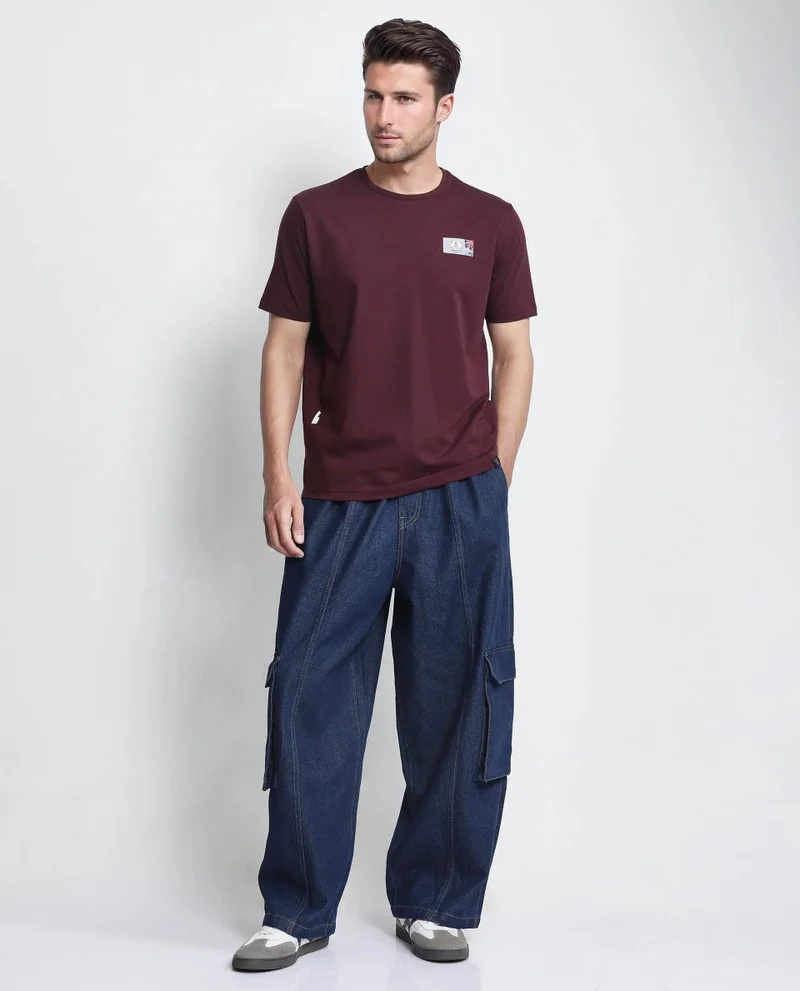 Rare Rabbit Men's Label Regular Fit T-Shirt