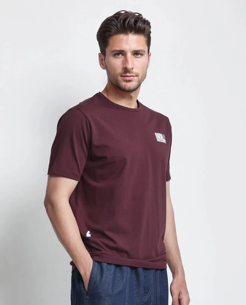 Rare Rabbit Men's Label Regular Fit T-Shirt