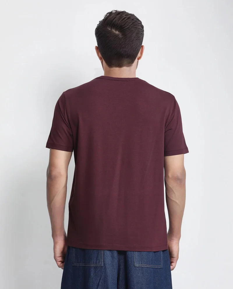 Rare Rabbit Men's Label Regular Fit T-Shirt
