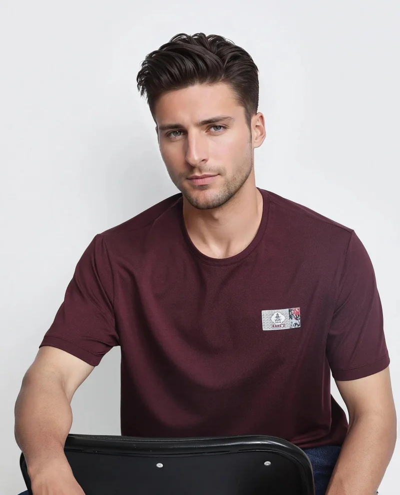 Rare Rabbit Men's Label Regular Fit T-Shirt