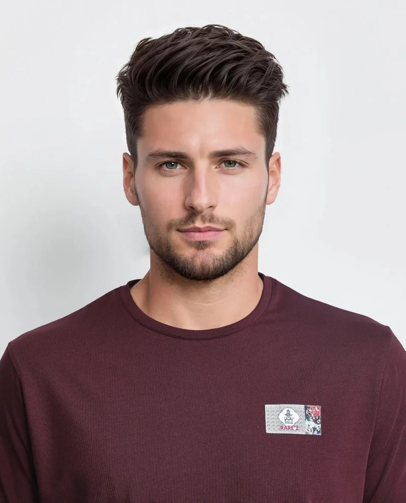 Rare Rabbit Men's Label Regular Fit T-Shirt
