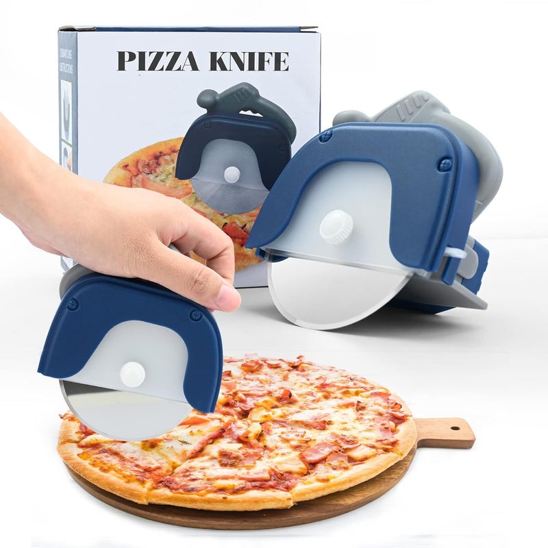 HARI Pizza Cutter Wheel Improved Super Sharp Easy to Use and Clean Slicer Ergonomic Rubberized Grip Heavy dutty Stainless Steel Dishwater Safe Red - Image 5