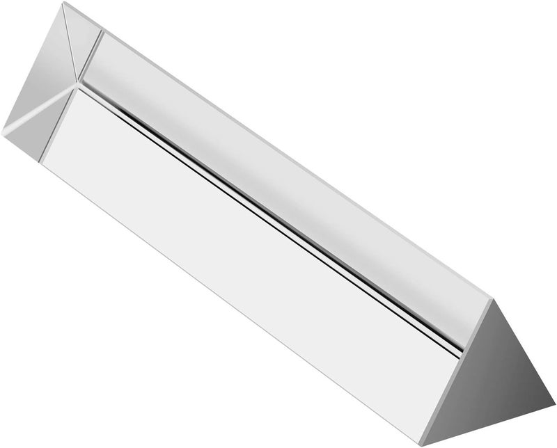 Coitak 6 inch Optical Glass Triangular Prism, Crystal Triangular Prism for Teaching Light Spectrum Physics, Photo Photography Prism Tool - Image 1