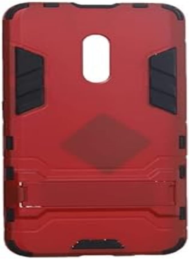 Generic - Back Case with Plastic Stand for Realme X , Red and Black E.Acc-NE-222 - Image 1