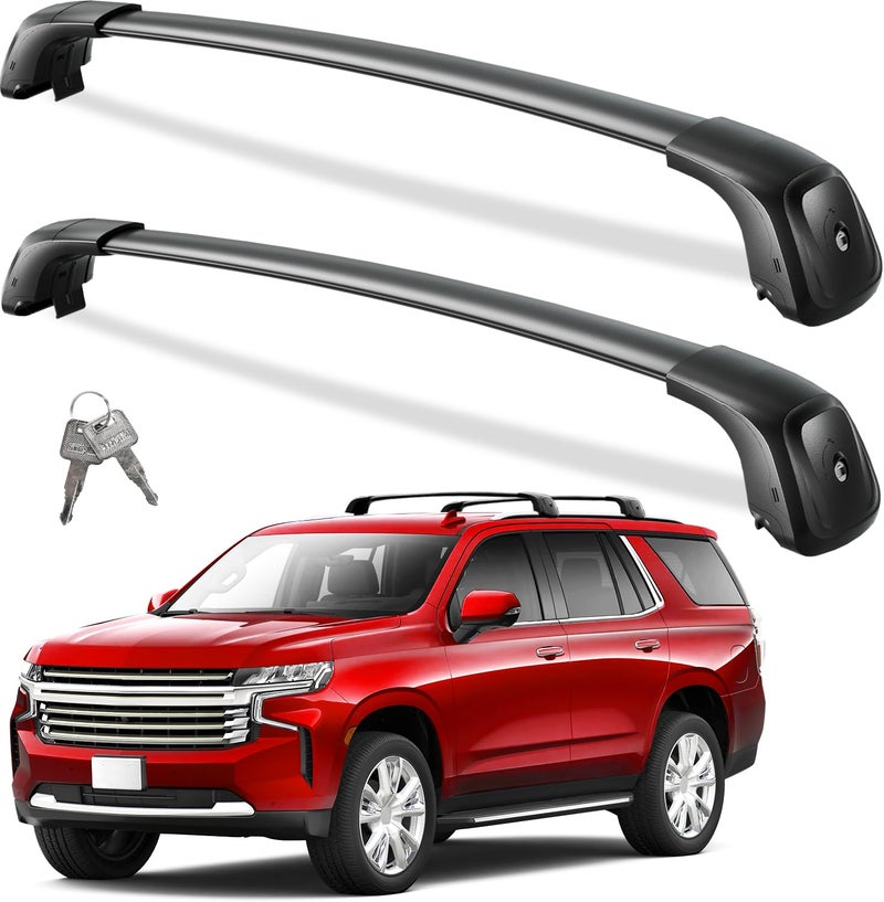 Wonderdriver Heavy Duty 330lb Roof Rack Cross Bars Compatible with Chevy Suburban Tahoe 2021 2022 2023 2024 2025 GMC Yukon XL Cadillac Escalade ESV Lockable Aluminum Crossbar Carrier Luggage