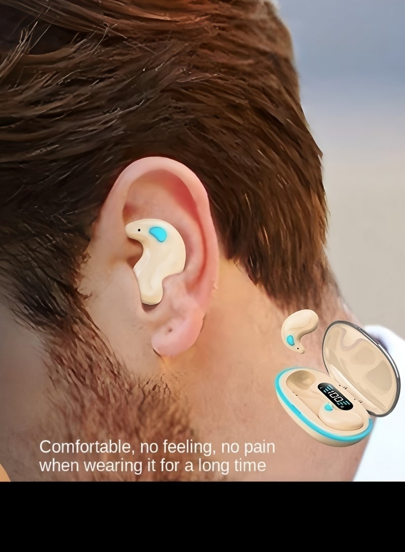 أبلينم سماعات أذن لاسلكية حقيقية، سماعات أذن بلوتوث 5.49 بوصة، 4 ميكروفونات، مكالمات واضحة، سماعات أذن بلوتوث، تحكم باللمس، وقت تشغيل 40، IPX6 مقاومة للماء TWS، سماعات أذن خفيفة الوزن - Image 3