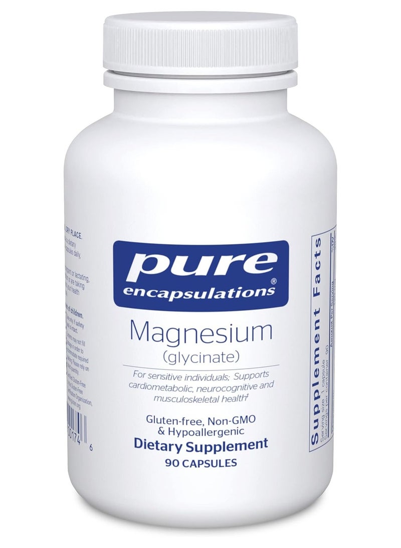 Pure Encapsulations مغنيسيوم (سترات) - مكمل للنوم، صحة القلب، الصحة العقلية، صحة العظام، الطاقة، العضلات، والأيض* - مع مغنيسيوم متميز - 90 كبسولة - Image 1