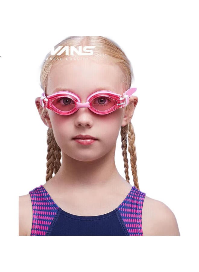 Swans Children'S Swimming Goggles, High-Definition Anti-Fog Waterproof, For Boys And Girls, Youth Professional Training Swim Glasses And Cap Set, Pink - Image 3