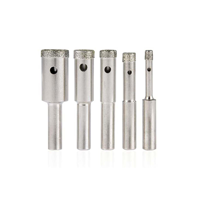NEIKO 00823A Diamond Hole Saw, 5 Pc Diamond Drill Bit Set, 5/32â€“1/2-Inch Hollow Core, 1/4-Inch Shank, Glass Drill Bit, Ceramics, Tile Drill Bits, Granite, Glass Cutter for Bottles, Pots, Marble - Image 1
