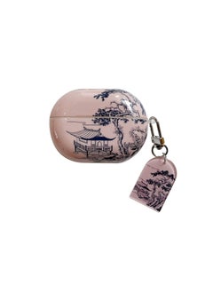 Suitable For HuaweiFreebuds5 Bluetooth HeadSEt Protective Cover Se2/4/5i/pro2 Cartoon Soft Shell Cute And Creative-Color:IMD Soft Shell-brown Landscape Painting (with Pendant)-Model:For HuaweiFreebuds Pro Headphone Case