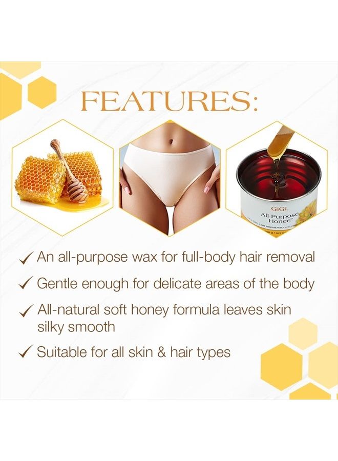 GiGi شمع إزالة الشعر الناعم لجميع أنواع البشرة والشعر، 14 أونصة - Image 4