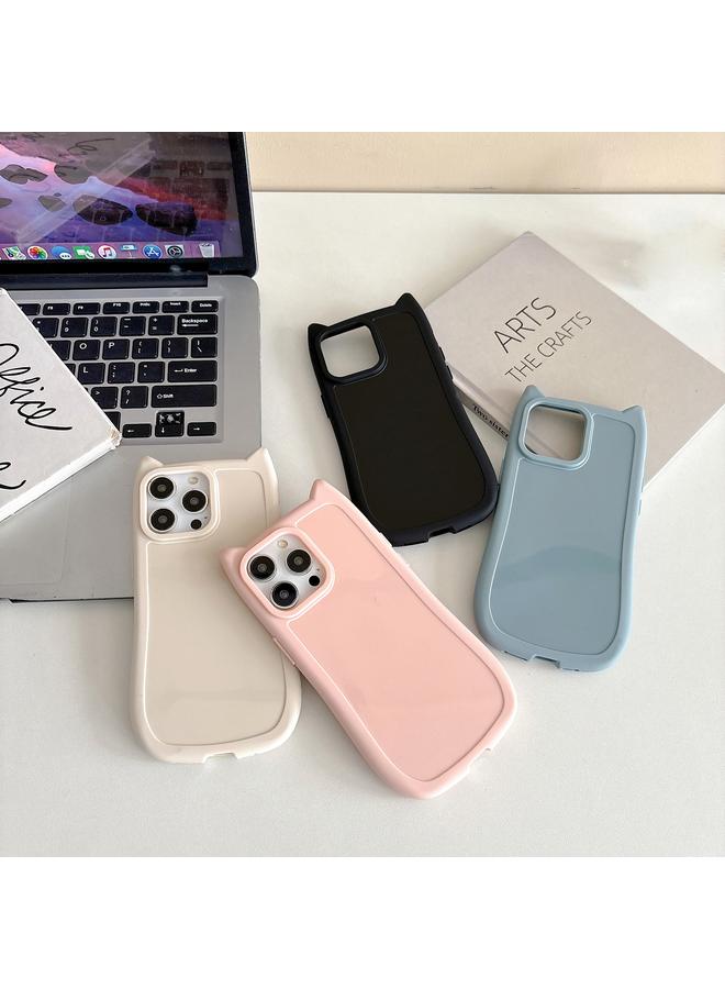 S-TOP Case For iPhone 12 Pro Max Frosted Solid Color Cat Head TPU Phone Case - Image 2