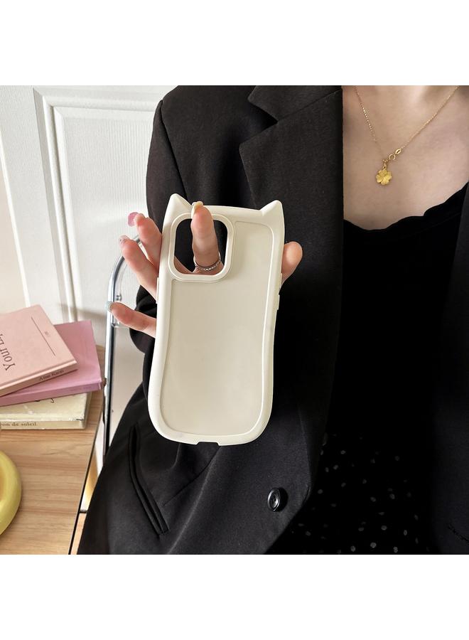 S-TOP Case For iPhone 12 Pro Max Frosted Solid Color Cat Head TPU Phone Case - Image 3