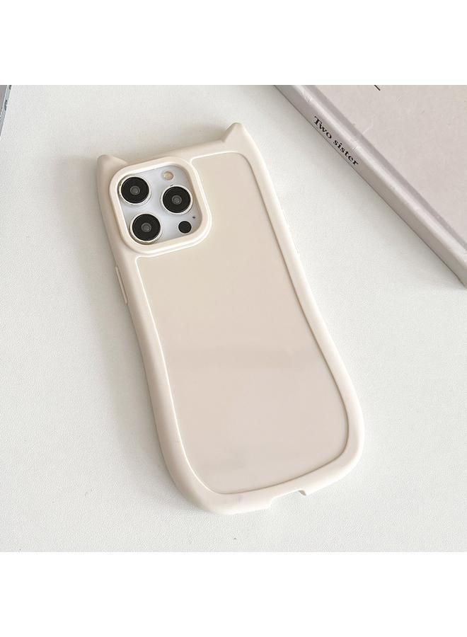 S-TOP Case For iPhone 12 Pro Max Frosted Solid Color Cat Head TPU Phone Case - Image 1