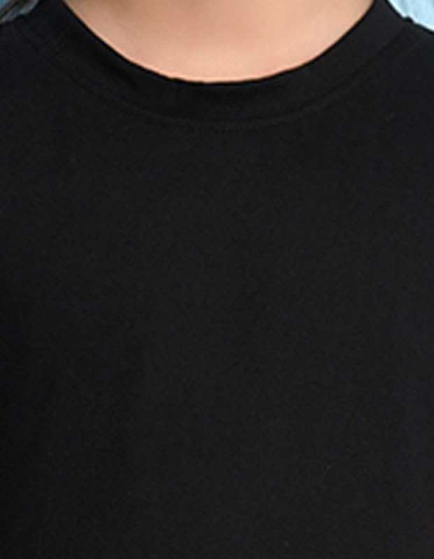 Nusyl Girls Black Pretty Girl Printed Half Sleeves T-Shirt-NUGCTSH0334.2_4-6Y - Image 3