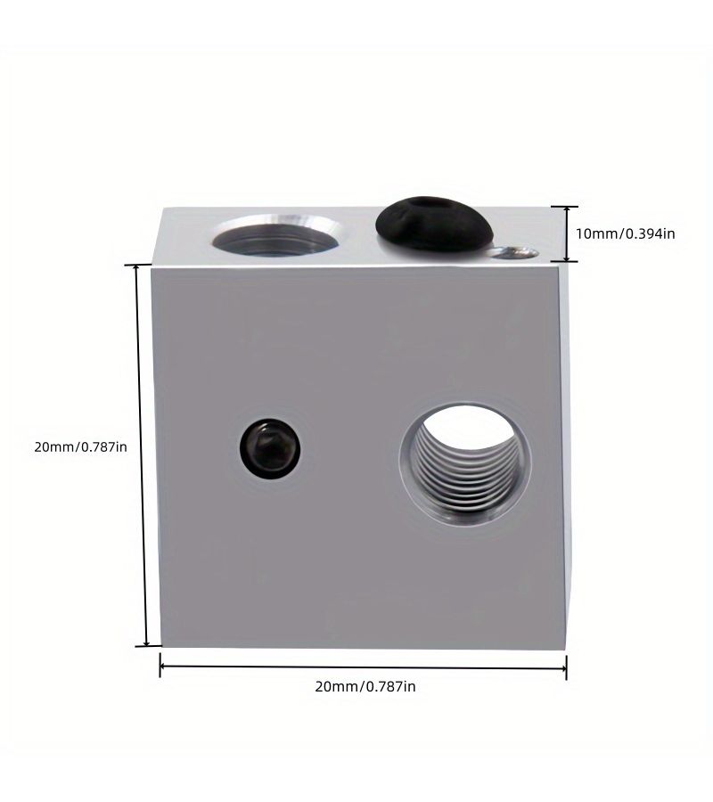 Printer Accessories 1pc Heated Block Heating Block For MK7 MK8 Hotend Fast Heating Feature No Power Supply Included Classic One Pack - Image 2