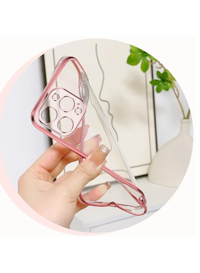 اس-توب جراب لهاتف iPhone 15 Pro Max مطلي بطبقة لامعة متدرجة اللون، جراب دائري من مادة TPU - Image 5