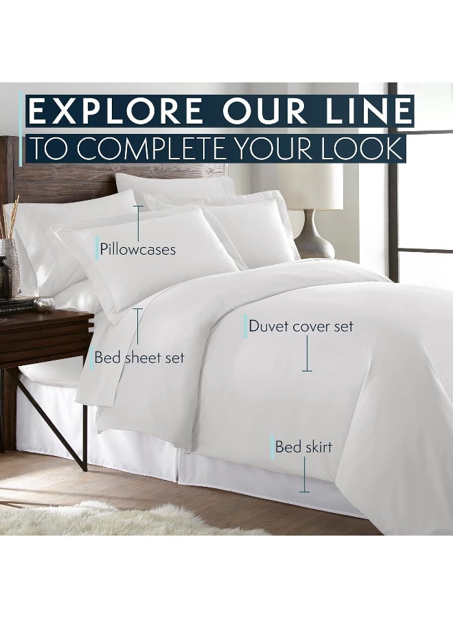 HC Collection King Pillow Cases Set of 2- Microfiber, Extra Soft Pillowcases - Easy Care & Machine Washable - Navy - Image 4