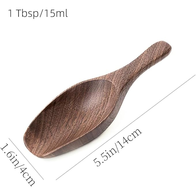 ريحني ملعقة قهوة بالجوز الأسود للقهوة المطحونة، أملاح استحمام الشاي السائبة ملعقة طعام 15 مل، أداة متعددة الأغراض لتنظيف الجرار، علب القهوة، ملحقات تحضير القهوة 1 قطعة. - Image 3