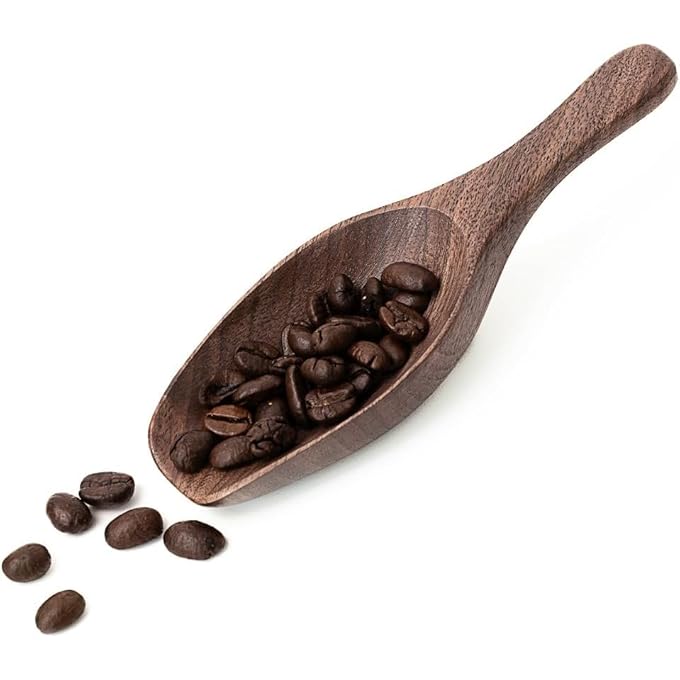 ريحني ملعقة قهوة بالجوز الأسود للقهوة المطحونة، أملاح استحمام الشاي السائبة ملعقة طعام 15 مل، أداة متعددة الأغراض لتنظيف الجرار، علب القهوة، ملحقات تحضير القهوة 1 قطعة. - Image 1