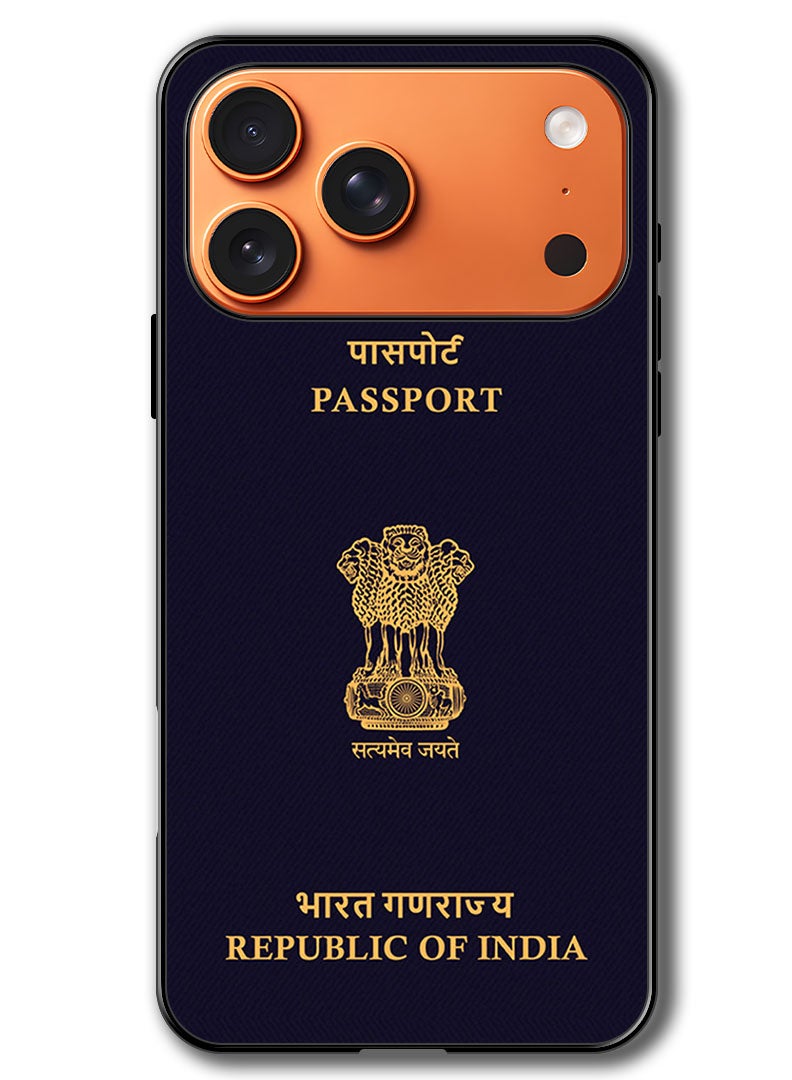 Theodor Case Compatible with Apple iPhone 17 Pro 6.3 Inch Protection Shockproof Bumper Cover India Passport - Image 1