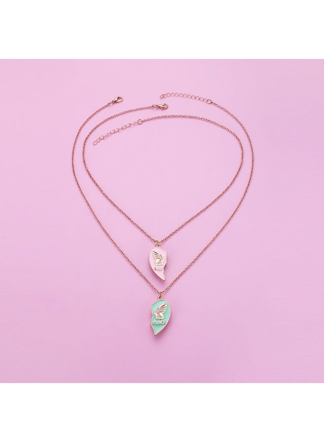 Goolsky Best Friend Heart Pendant Necklace Set – Friendship Matching Lock Necklace, BFF Gift - Image 4