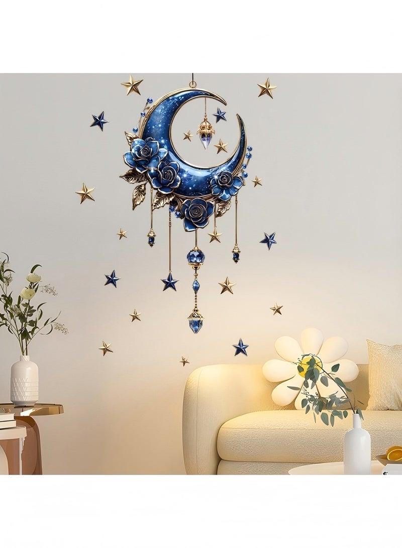 Beauenty Festival moon lantern decoration stickers star glass stickers wall stickers 60*40cm - Image 2