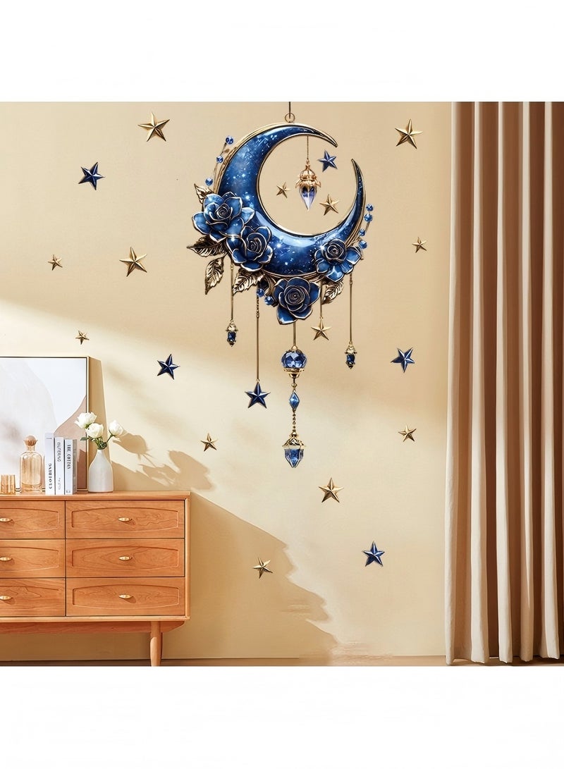 Beauenty Festival moon lantern decoration stickers star glass stickers wall stickers 60*40cm - Image 4