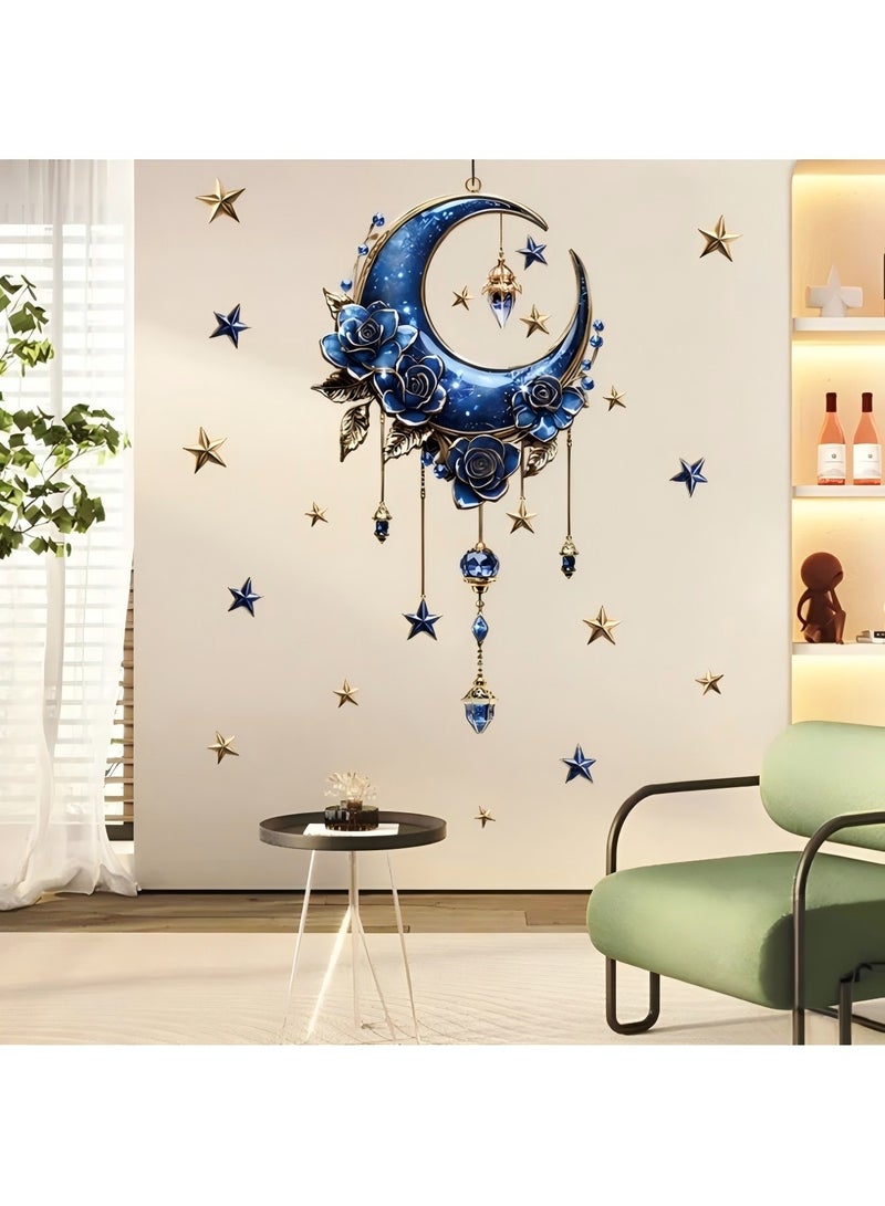 Beauenty Festival moon lantern decoration stickers star glass stickers wall stickers 60*40cm - Image 5