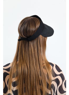 Saria Moda Saria Fashion Straw Visor-Tennis Player Foldable Women's Hat  - Image 4