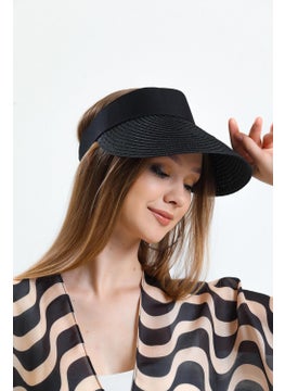 Saria Moda Saria Fashion Straw Visor-Tennis Player Foldable Women's Hat  - Image 1