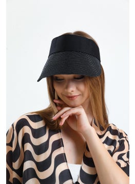 Saria Moda Saria Fashion Straw Visor-Tennis Player Foldable Women's Hat  - Image 2