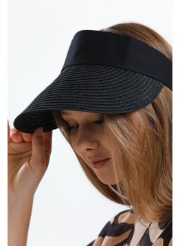 Saria Moda Saria Fashion Straw Visor-Tennis Player Foldable Women's Hat  - Image 3