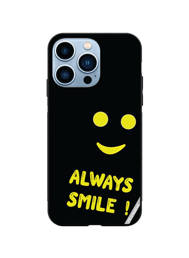 VR CREATIVE Protective Case Cover For Apple iPhone 14 Pro Max Always Smile Design Multicolour - Image 1