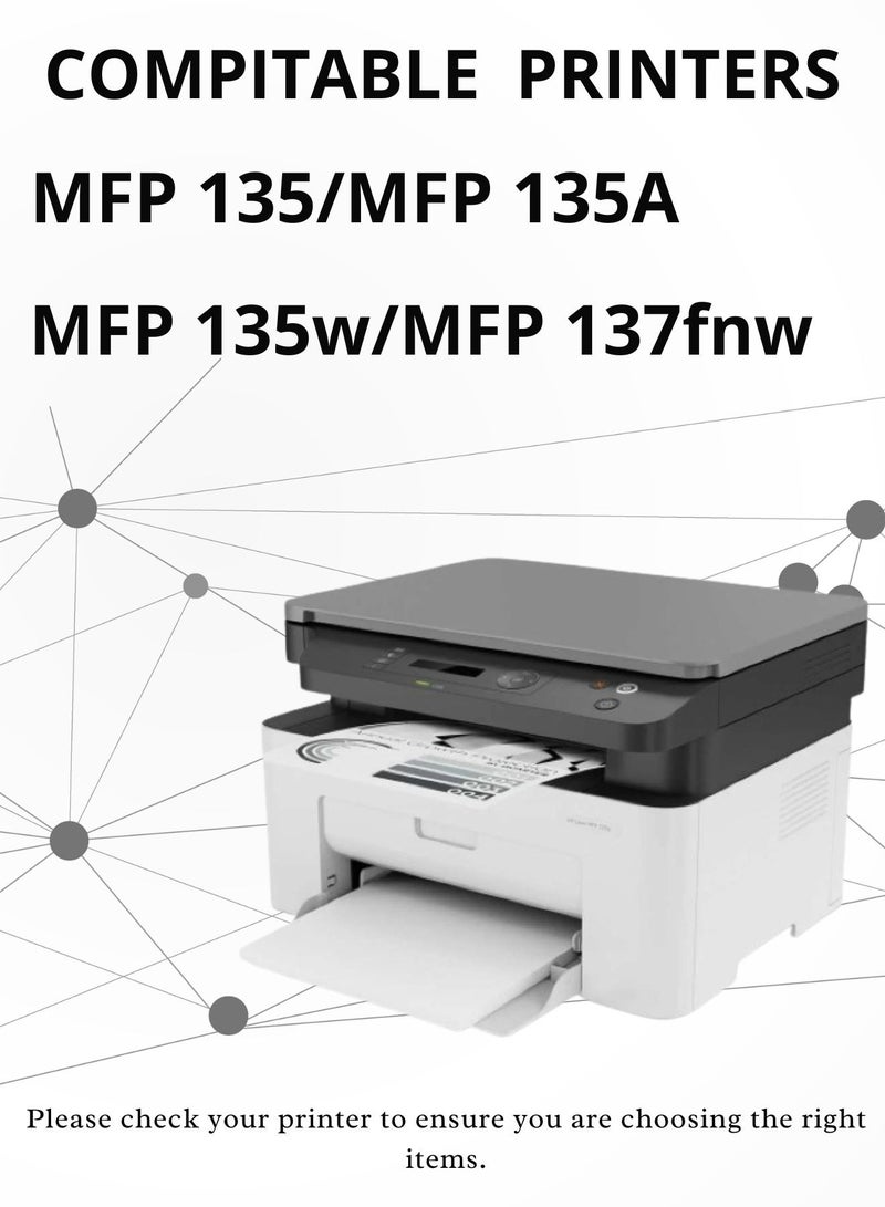 أف كيو حبتين حبر طابعة ليزر 106A)  W1106A) متوافق مع  107a 107r 107w MFP 135a 135r 135w MFP 135wg 137fnw 137fطابعات اتش بي - Image 2