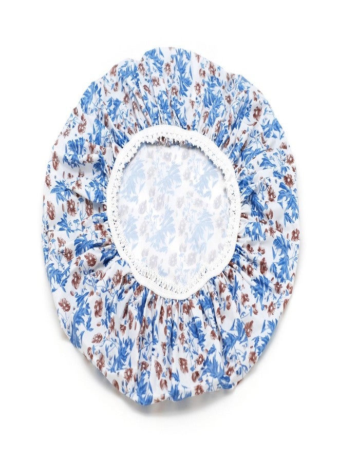 قبعة استحمام من Basicare بنقشة زرقاء وبنية