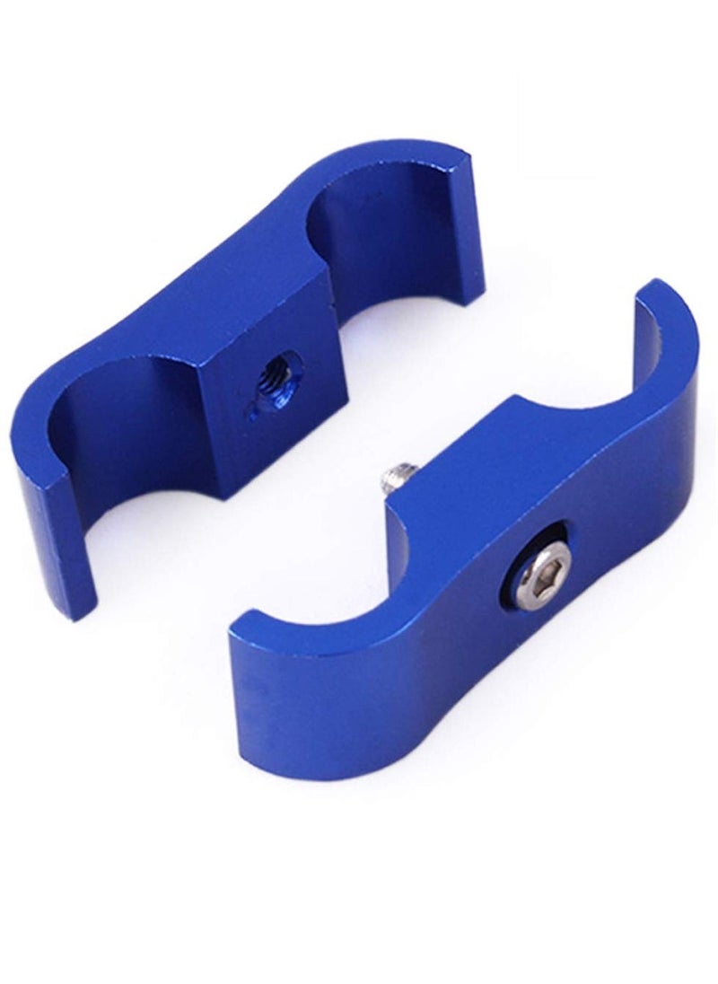 SYOSI 10AN Hose Separator Clamp, 4pcs Aluminum Fuel Line Mounting， Divider Hose， Fitting Adapter Fit for 5/8 Fuel Line, Oil Line, Brake Line, Water Pipe, and Gas Line, Blue - Image 5
