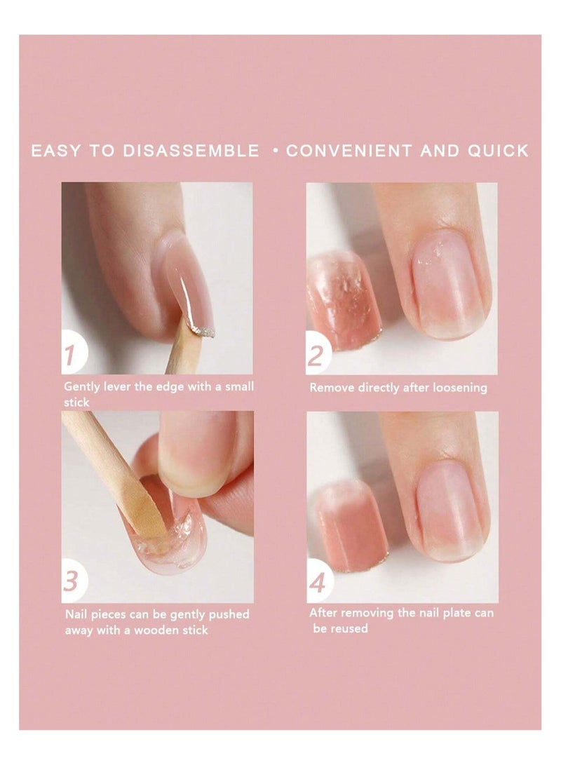 600 قطعة لاصق للأظافر بطرفين لصق الأظافر الهلامية مزدوجة الجانبين، عبوة جل لاصق للأظافر ملصق لاصق للأظافر بطرفين حبيبات لاصقة للأظافر لحماية الأظافر (شفاف) - Image 3