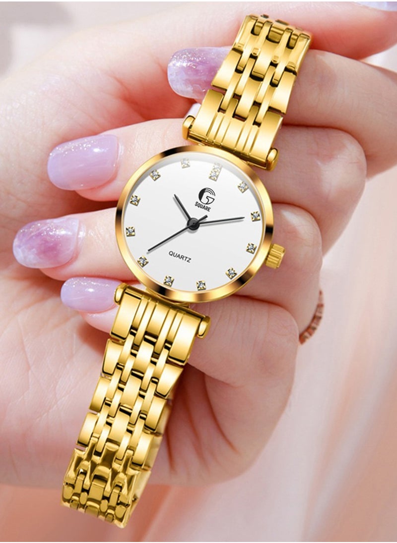 Gsquare Gsquare Women's Analog Quartz White Dial Stainless Steel Watch-5596  - Image 3