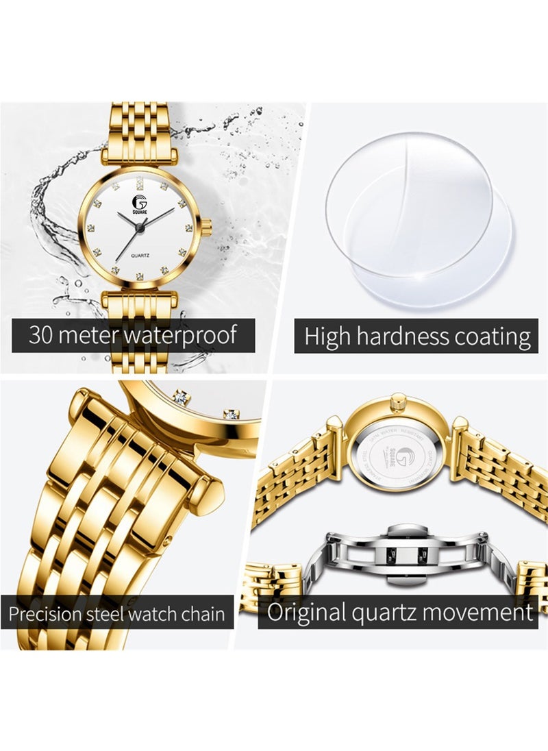 Gsquare Gsquare Women's Analog Quartz White Dial Stainless Steel Watch-5596  - Image 5