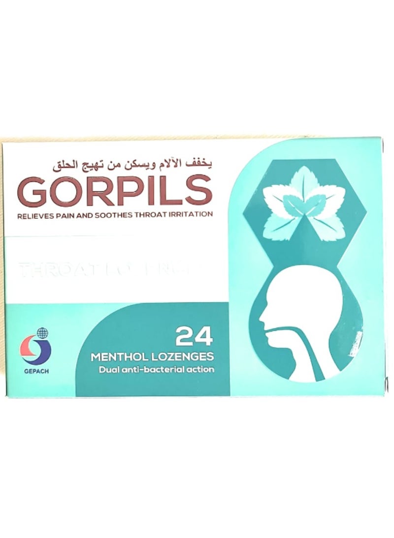 GORPILS MENTHOL 24 THROAT LOZENGES