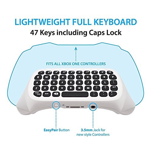 Megadream Xbox Wireless Chatpad Keyboard With 3.5mm Audio Jack for One/Series S/X, Elite/Elite 2, PC - 2.4G USB Receiver & Charge Cable Included - Image 2