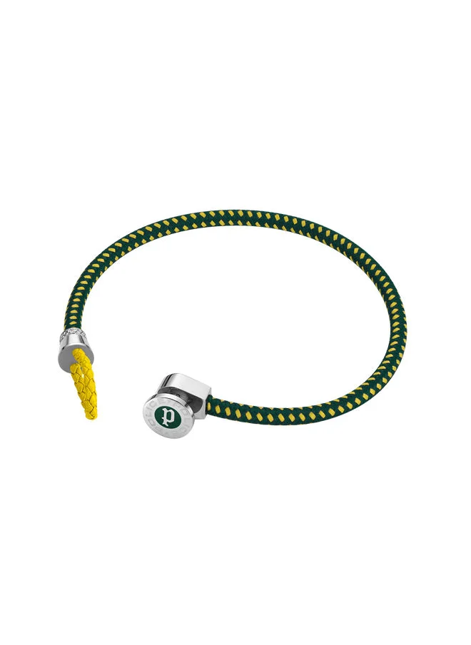 POLICE POLICE - Button Bracelet for Men Stainless Steel with Green Yellow Cord - PEAGB0011606