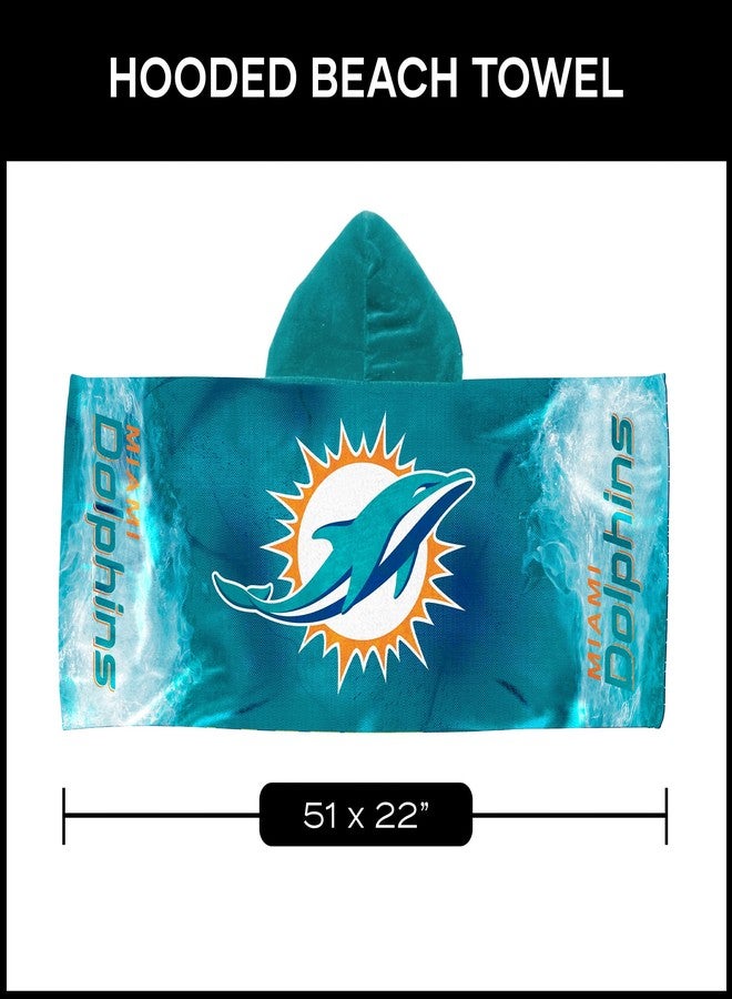Northwest Miami Dolphins NFL Charged Youth Hooded Towel 22x51 inches - Image 4