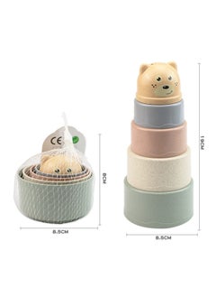 Fun Stacked Cup Music Jengle Educational Toys Stacked Cup Set Cup Layered Training Baby Hands-on Wholesale-Color:288-28 Bear Stacked Cup [4+1PCs] Stacked Cup Color Random