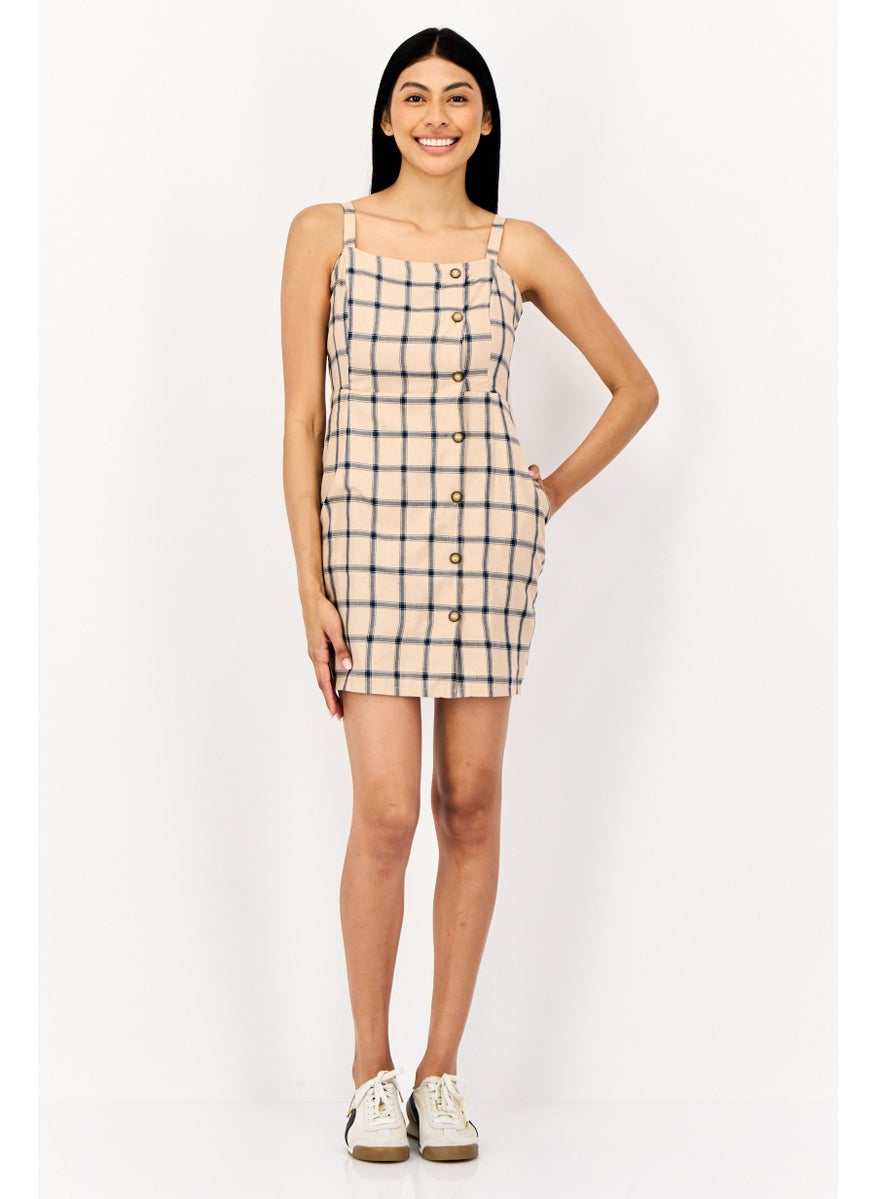 ONLY Women Checkered Mini Dress, Multicolor  - Image 4