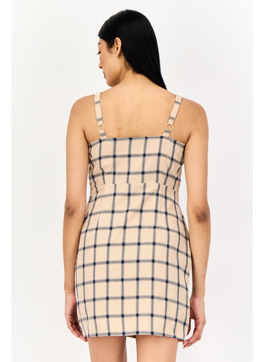 ONLY Women Checkered Mini Dress, Multicolor  - Image 3