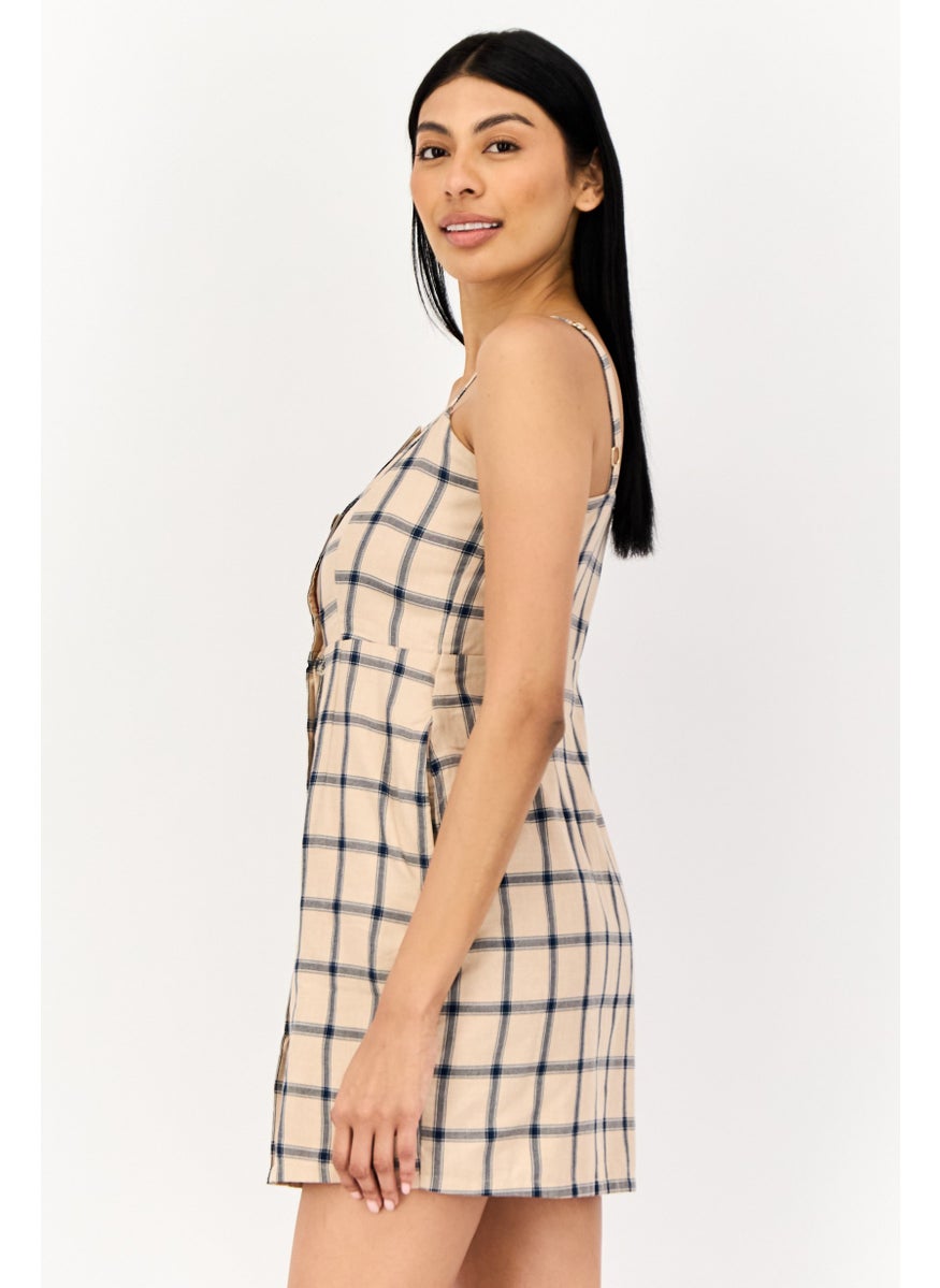 ONLY Women Checkered Mini Dress, Multicolor  - Image 2