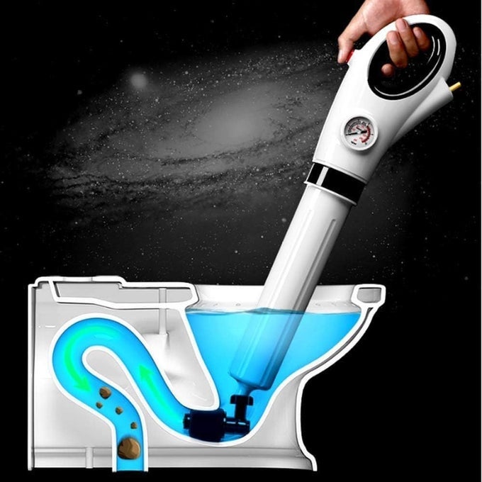 TOILET PLUNGER POWERFUL MANUAL AIR DRAIN BLASTER HIGH PRESSURE DRAIN PLUNGER TOILET DREDGE CLOG REMOVER SUITABLE FOR TOILETS KITCHEN BATHTUB SHOWERS SINK