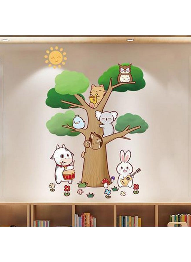 SuperDuo - Animal Wall Sticker Cartoon Baby Children Diy Art Decal Selfadhesive Wallpaper Mural Decorate For Living Room Tv Sofa Background Bedroom Kids Room Nursery - Image 1